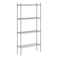 Regency 12" x 36" x 74" NSF Chrome 4-Shelf Kit