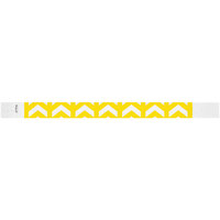 Carnival King Neon Yellow Arrows Up Disposable Tyvek® Wristband 3/4" x 10" - 500/Bag