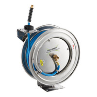 Regency Open Stainless Steel Hose Reel with 50' x 3/8" Hose