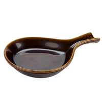 Tuxton BAP-114 18 oz. Caramel China Fry Pan Server - 12/Case