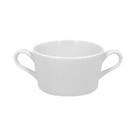 RAK Porcelain Access 10.2 oz. Bright White Porcelain Soup Bowl with 2 Handles - 12/Case