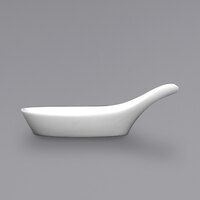 Fortessa 4" White Fortaluxe Porcelain Soup Spoon Rest