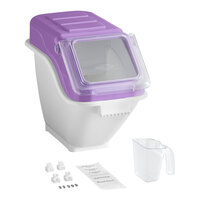 Baker's Lane 6.3 Gallon / 100 Cup Allergen-Free Clip-In Shelf Ingredient Bin with Flip Lid, Label Sheet, and Scoop