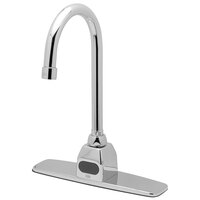 Zurn Elkay Z6920-XL-ADM-2 AquaSense Deck Mount Sensor Faucet with 8" Centers, Above-Deck Mixer, and 5 3/8" Gooseneck Spout (1.5 GPM), Battery-Powered