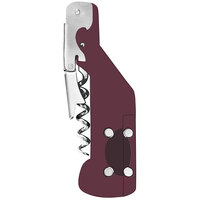 Franmara Boomerang Balena Compact Waiter's Corkscrew with Burgundy Handle 2036-03