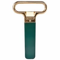 Franmara Ahh Super! Brass-Plated Two-Prong Cork Extractor with Dark Green Sheath 2126-13