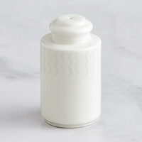 RAK Porcelain Leon 3 15/16" Ivory Embossed Porcelain Pepper Shaker - 6/Case