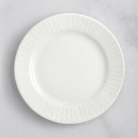 RAK Porcelain Leon 6 11/16" Ivory Embossed Wide Rim Porcelain Flat Plate - 24/Case