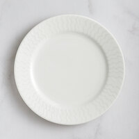 RAK Porcelain Leon 7 7/8" Ivory Embossed Wide Rim Porcelain Flat Plate - 24/Case