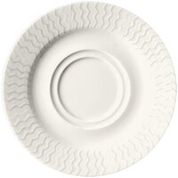 RAK Porcelain Leon 6 11/16" Ivory Embossed Porcelain Saucer - 12/Case