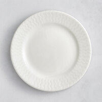 RAK Porcelain Leon 5 1/8" Ivory Embossed Wide Rim Porcelain Flat Plate - 24/Case