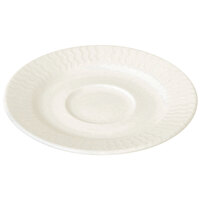 RAK Porcelain Leon 5 7/8" Ivory Embossed Porcelain Saucer - 12/Case