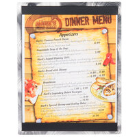 Menu Solutions ALSIN811-ST 8 1/2" x 11" Alumitique Single Panel Swirl Finish Aluminum Menu Board with Top and Bottom Strips