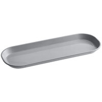 MFG Tray 6" x 16" Gray Fiberglass Oval Display Tray 356008-5136