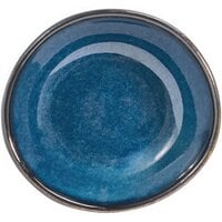 Front of the House Artefact 2 oz. Indigo Round Porcelain Ramekin - 12/Case