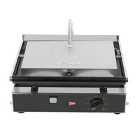 Cecilware TSG-1F Single Panini Sandwich Grill with Flat Surfaces - 14 1/2" x 10" Cooking Surface - 120V, 1700W