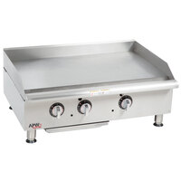 APW Wyott 3G-GGT-36S 36" Thermostatic Countertop Griddle - 60,000 BTU