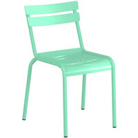 Lancaster Table & Seating Sea Foam Powder Coated Aluminum Outdoor Side Chair