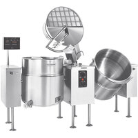 Cleveland TMKDL-60-T 60 Gallon Tilting 2/3 Steam Jacketed Direct Steam Twin Mixer Kettles - 208/240V