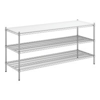 Regency 24" x 72" x 34" NSF Chrome 3-Shelf Kit with Removable Shelf Insert