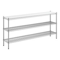 Regency 14" x 72" x 34" NSF Chrome 3-Shelf Kit with Removable Plastic Shelf