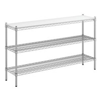 Regency 14" x 60" x 34" NSF Chrome 3-Shelf Kit with Removable Plastic Shelf