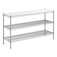 Regency 18" x 60" x 34" NSF Chrome 3-Shelf Kit with Removable Plastic Shelf