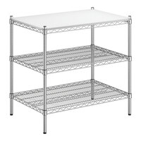 Regency 24" x 36" x 34" NSF Chrome 3-Shelf Kit with Removable Shelf Insert