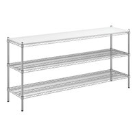 Regency 18" x 72" x 34" NSF Chrome 3-Shelf Kit with Removable Plastic Shelf