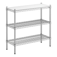 Regency 14" x 36" x 34" NSF Chrome 3-Shelf Kit with Removable Plastic Shelf