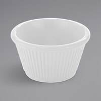 American Metalcraft 4 oz. Fluted White Melamine Ramekin - 12/Case