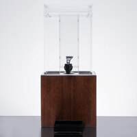 Cal-Mil 1527-1INF-52 Westport 1.5 Gallon Dark Wood Infusion Dispenser - 8 1/4" x 9 3/4" x 17 3/4"