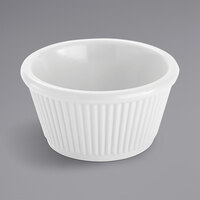 American Metalcraft 3 oz. Fluted White Melamine Ramekin - 12/Case