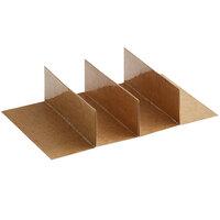 4-Compartment Kraft Taco Holder Insert - 500/Case