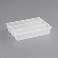 3-Compartment Polypropylene Taco Holder Insert - 250/Case