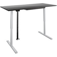 Bridgeport 64172BND 72" x 31 1/2" Black Pro-Desk V-1 with Cable Spine and Tray