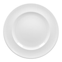 RAK Porcelain Choice 13" Ivory Embossed Wide Rim Porcelain Flat Plate - 6/Case