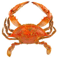 Chesapeake Crab Connection Large 6" - 6 1/2" Seasoned Steamed Blue Crab - 12/Case
