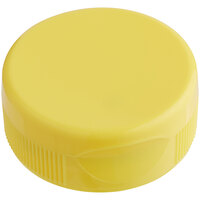 38/400 Yellow Plastic Flip Top Lid with Heat Induction Seal Liner - 1700/Case