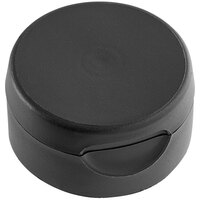 38/400 Black Inverted Squeeze Bottle Lid with Pressure Sensitive Liner - 850/Case