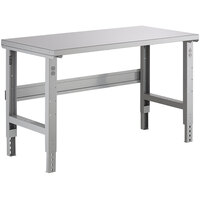 Lavex 30" x 60" Adjustable Height Workbench With Square Edge Steel Top