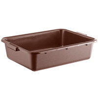 Choice 20" x 15" x 5" Brown Polypropylene Plastic Bus Tub, Bus Box