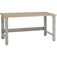 BenchPro Roosevelt Series 30" x 72" Particle Board Top Adjustable Workbench with Gray Frame RPB3072