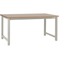 BenchPro Kennedy Series 30" x 60" Particleboard Top Adjustable Workbench with Gray Frame KW3060