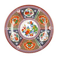 Thunder Group 1007TP Peacock 6 7/8" Round Melamine Plate - 12/Pack