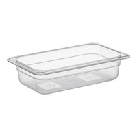 Vigor 1/4 Size 2 1/2" Deep Translucent Polypropylene Food Pan