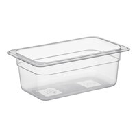 Vigor 1/4 Size 4" Deep Translucent Polypropylene Food Pan