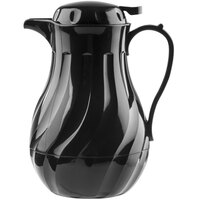 Tablecraft 1001401 40 oz. Black Thermal Swirl Coffee Carafe / Server