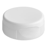 38/400 White Plastic Flip Top Lid with Heat Induction Seal Liner - 1,700/Case