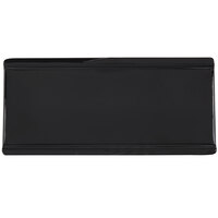 GET 140-BK 9 1/2" x 4 1/4" Black Elegance Black Rectangular Melamine Platter - 12/Case